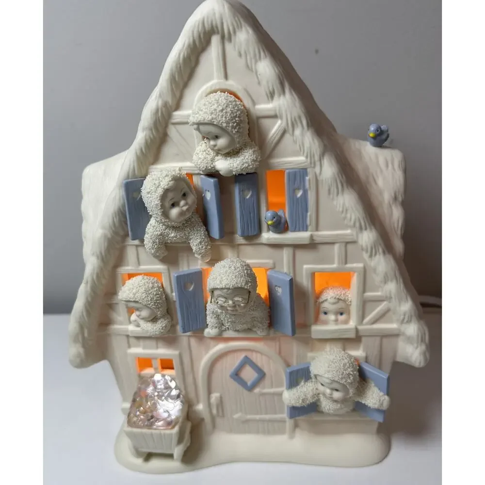 Dept 56 Snowbabies Snow White Seven Snowbabies Lighted House LE Box